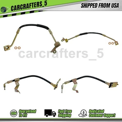 4 Front Rear Brake Hydraulic Hose For 1995-1997 1999 2000 Chrysler Cirrus 2.4L - Image 1 of 4