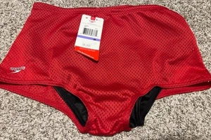 NEW NWT SPEEDO MESH BRIEF COMPETITION TRAINING DRAG SUIT RESISTANCE 26 RACE SWIM - Picture 1 of 3