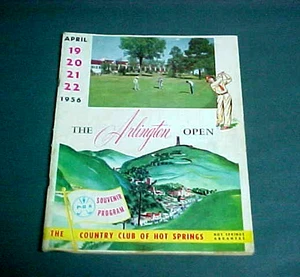 Vintage 1956 Arlington Hotel Open Golf Tournament Program (Hot Springs Arkansas) - Picture 1 of 20