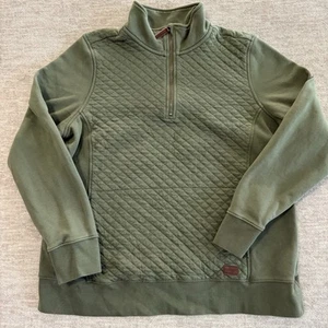 Sudadera Pullover LL Bean Para Mujer Acolchada Cuarto Cremallera Verde Oliva Talla XL - Imagen 1 de 11