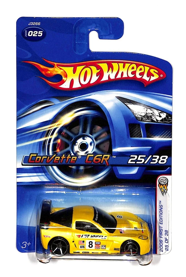2006 Hot Wheels #25 First Editions 25/38 CORVETTE C6R Yellow Variant wChrome OH5 - Image 1 of 1