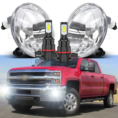 For Chevrolet Tahoe 2007-2015 Clear Lens Pair Bumper Fog Light Replacement Lamps - Image 1 of 4