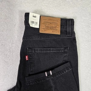 NEW Levi’s Premium 511 Slim Fit Black Selvedge Denim Mens 34x30 Jeans $128 - Picture 1 of 12