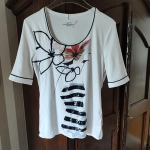 T Shirt Luisa Cerano Gr.40 Baumwolle Elasthan Wie Neu - Bild 1 von 6