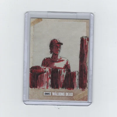 WALKING DEAD ROAD TO A. MAGGIE GREENE SKETCH CARD BY ARTIST BRANDON BLEVINS  1/1 - Image 1 of 2