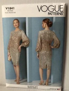 Vogue 1841 BADGLEY MISCHKA Designer Evening Dress Sewing Pattern Sizes 16-24 - Picture 1 of 2