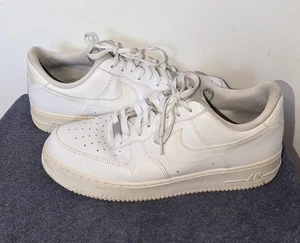 Nike Air Force 1 Low '07 Triple White Mens Size 11 Leather 315122-111 Sneakers - Picture 1 of 15
