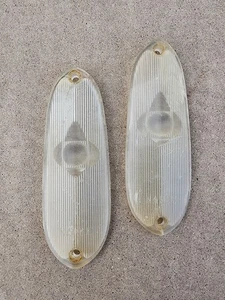 OEM 1955 Nash Ambassador Front Parking Light Clear Lens Pair L & R Park Lamp 55 - Foto 1 di 16