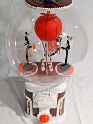GUMBALL MACHINE BIG GLOBE  BASKETBALL THEMED.  FREE SPIN . NOTE (price drop ) - Image 1 of 4