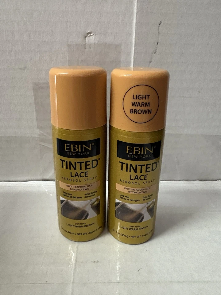EBIN Tinted Lace Aerosol Spray 2.7oz Natural Light Warm Brown