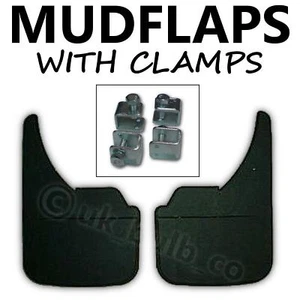 2 x Mudflaps MUD FLAPS & FITTING CLAMPS For Peugeot 107 - Picture 1 of 1