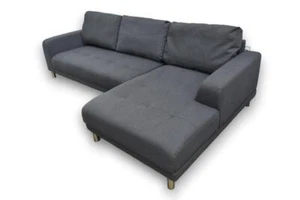 MADE.COM Luciano RHF Chaise End Corner Sofa Hudson Grey (1681) - Picture 1 of 9