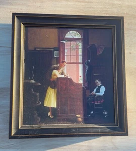 VINTAGE NORMAN ROCKWELL "The Marriage License" Matted Art Print-Post Cover 1955 - Picture 1 of 9
