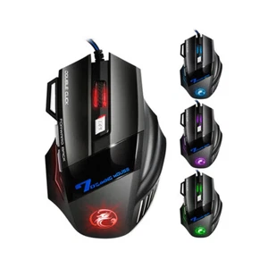 Gaming Mouse USB Optical 5500 Dpi LED 7 Buttons Wired Mice for Gamer Computer - Picture 1 of 7