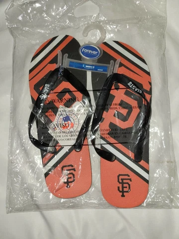MLB San Francisco Giants Unisex Thongs Flip Flops Sandals Baseball Adult Large Cover