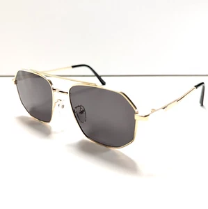 John Varvatos Pilotenbrille Metallgestell/Bügel goldfarbene schwarze Gläser - Bild 1 von 5