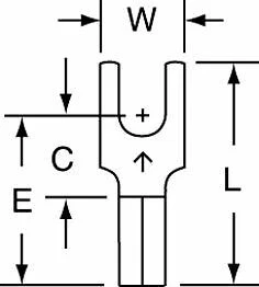 3M # 6 шпильки размер 22-18 AWG неизолированный соединительный шов блок вилка терминал 1000PK - Изображение 1 из 1
