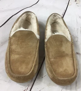 UGG Uggs Herren ASCOT Hausschuhe Leder Halbschuh Lammfell 10 braun hellbraun Mokassins - Bild 1 von 6