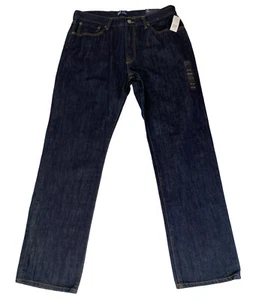 Gap dunkelblau gerades Bein Mid Rise Denim Herren 34x32 Jeans Hose Baumwolle Neu mit Etikett - Bild 1 von 12