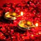2 Laxmi Puja Brass Oil Lamp Kuber Diyas 50G Diwali Home Decor Hindu Rituals