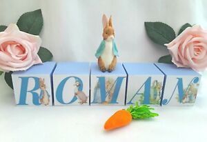 Personalised Peter Rabbit Blocks,Peter Rabbit Birthday,Peter Rabbit Room Deco