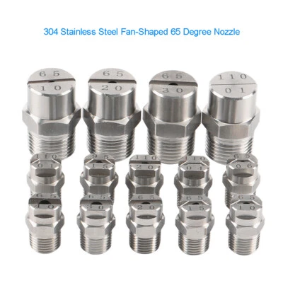 High Pressure Washer Spray Fan Nozzle 1/4" 1/8" 1/2" 3/8"Screw Type 65 Degree - Image 1 of 4