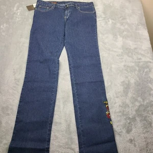 Ed Hardy Jeans Men 13/14 Denim Baggy Christian Audigier Snake Dagger Tattoo NWT - Picture 1 of 8