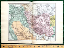 1857 Large Color Map - PERSIA - Authentic - Edward Stanford - Original Rare Map