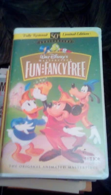 Walt Disney's Masterpiece 50th Anniversary Fun And Fancy Free VHS Mickey Mouse - Image 1 of 3