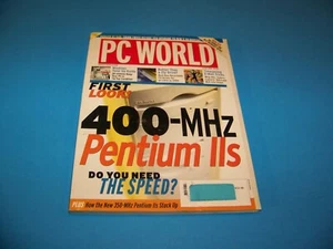 Vintage Computer Magazine 1998 PC World "First Look 400-MHz Pentium IIs" - Bild 1 von 4