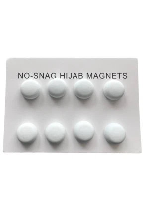 8 pares de pasadores magnéticos de hiyab fuertes premium, multiusos sin enganches, brillantes y mate Foto 1 de 4