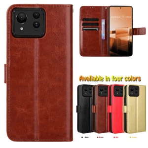 Für Asus Zenfone 11 Ultra, Luxus klassische Abdeckung Flip Leder Geldbörse Cover Etui - Bild 1 von 20