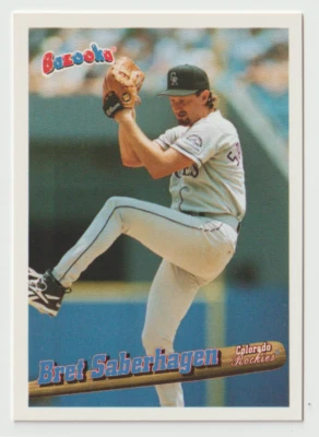 1996 Topps Bazooka Baseball #114 Bret Saberhagen - Colorado Rockies - Image 1 of 2