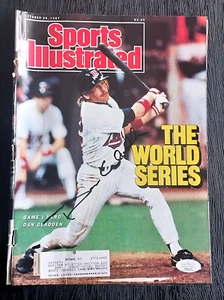 DAN GLADDEN TWINS AUTOGRAPHED SIGNED SPORTS ILLUSTRATED 10-87 COVER JSA STICKER - Picture 1 of 3