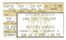 1995 Kane County Cougars Rockford Cubbies 7/2 Single A Minor League Ticket *ST1R