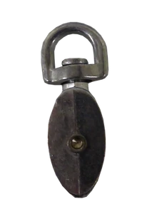 25mm SINGLE NYLON SHEAVE AWNING PULLEY WITH SWIVEL EYE flag pole line boat deck - Picture 1 of 2