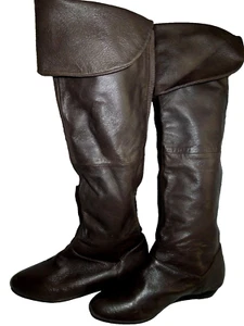 Chinese Laundry women's Z-Toulu tall cuffed Brown Leather Boots -size 6M / 6 - Picture 1 of 7