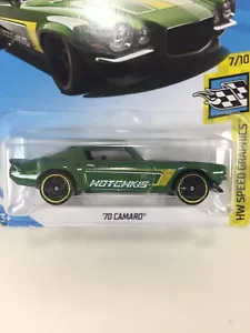 New Sealed Hot Wheels GREEN '70 CAMERO NOTCHKIS Die Cast Metal Car Collectible - Picture 1 of 9