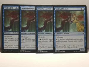 Wishful Merfolk X4 4X Playset 073/269 Fresh Throne of Eldraine MTG New - Picture 1 of 2