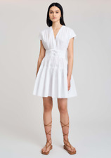 Derek Lam 10 Crosby Tora Cotton Mini Dress White Size 8 2720