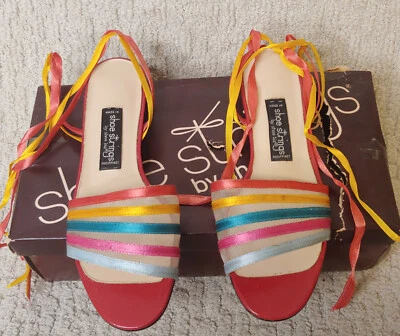 Sandalias de Colección NOS Zapatos Cuerdas Zapatos Biz Multi Cinta Correa Zapatos para Mujer 6.5 NE Foto 1 de 4