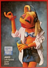 THE MUPPETS - Card #32 - JANICE - LEFT-HANDED GUITAR PLAYER - 1993