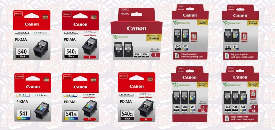Canon PG540 PG540L CL541 CL541XL Original Ink Cartridge For PIXMA MX535 Printer - Image 1 of 1