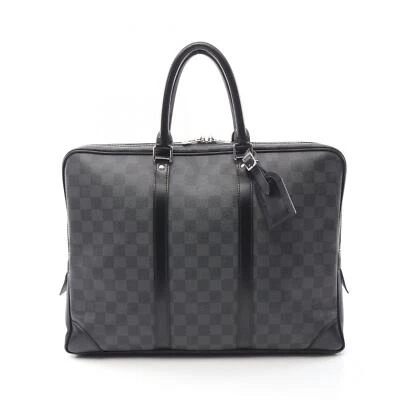 LOUIS VUITTON Porte Document Voyage Business bag N41125 Damier graphite Occas... - Photo 1/4