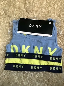 DKNY Girls' 2-Pack Sports Bras Size Medium Age 8/10. Brand New - Picture 1 of 3