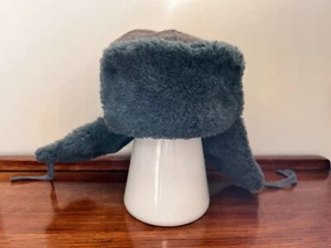 Russian Army "Ushanka" Hat, Grey Wool & Faux Fur. Ear flaps, Size 54cm NNew - Picture 1 of 8
