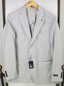 PETER MILLAR Size 40 REG Wool/Cashmere Sport Coat NEW $1295 Gray Plaid Mens - Picture 1 of 23