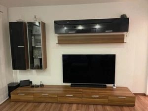 Wohnzimmer Möbel Nussbaum Schwarz - Bild 1 von 2