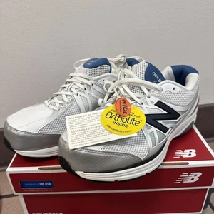 Men's 10.5 NEW BALANCE Wide White MW847WT2 Sneakers Walking Running Shoes - Picture 1 of 8