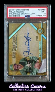 2022 Topps Tribute Solid Gold Greats Autos #GGARF Rollie Fingers PSA 9 #d 10/199 - Picture 1 of 2